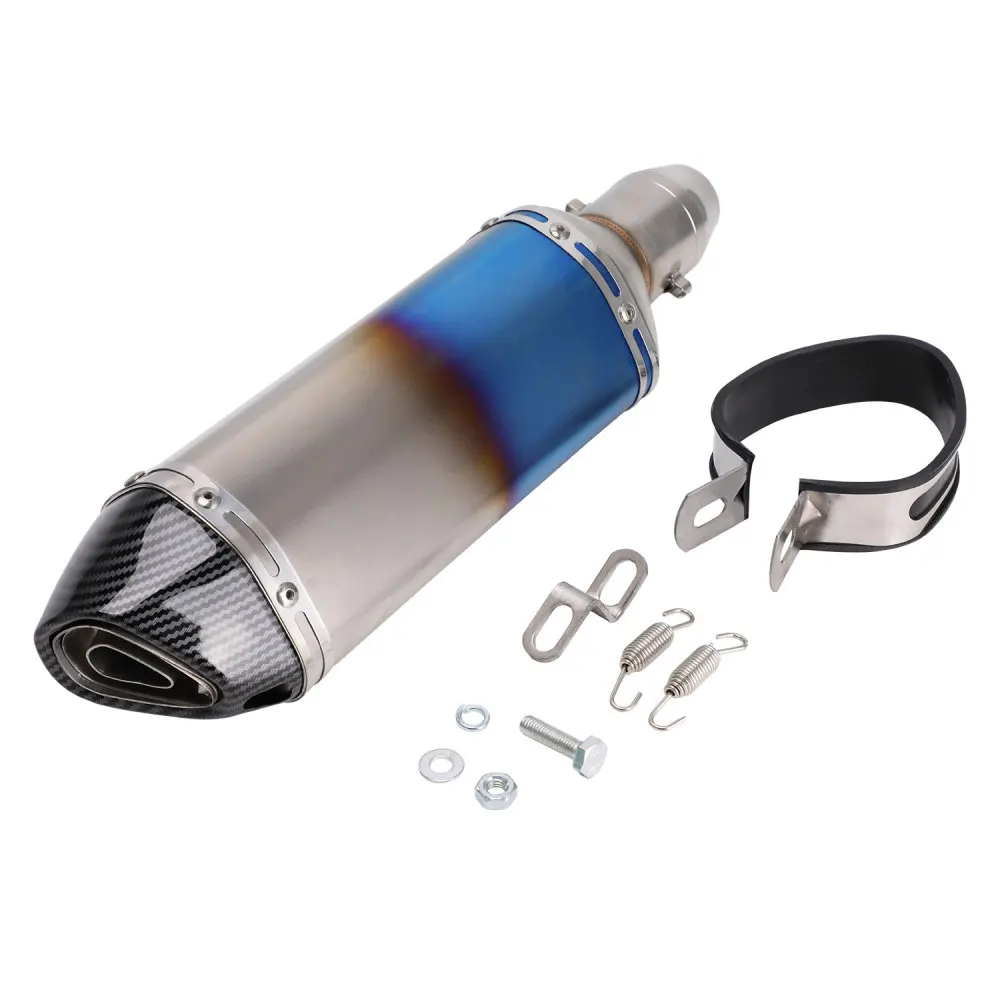 High Quality Motorcycle Muffler Exhaust Pipe Burning Blue Universal 55mm 33mm Interface
High Quality Motorcycle Muffler Exhaust Pipe Burning Blue Universal 55mm 33mm Interface
