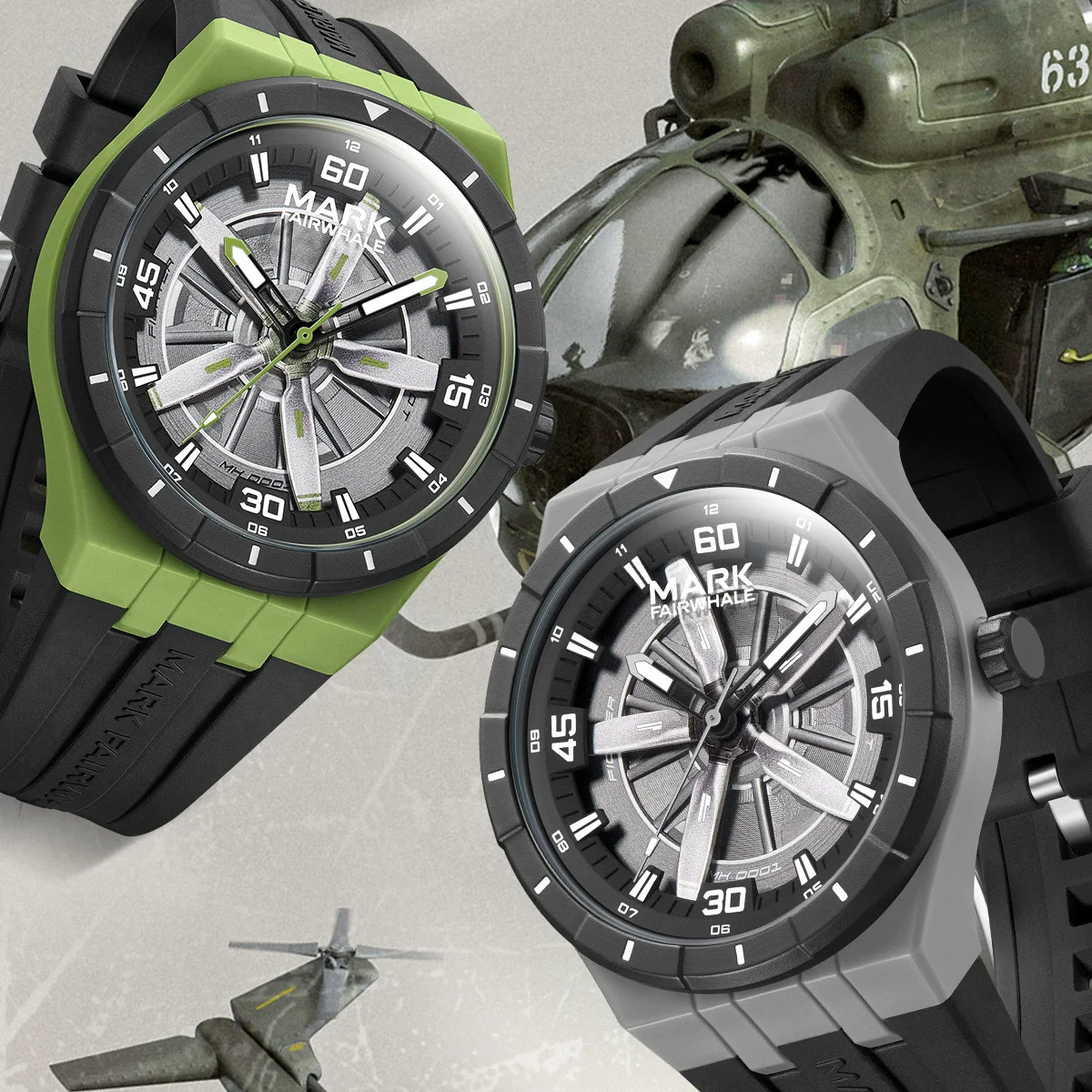 Mark Fairwhale 5050 Men's Quartz Watch with Creative Propeller Dial Luminous Hands Waterproof Sports Wristwatch for Men
Mark Fairwhale 5050 Men's Quartz Watch with Creative Propeller Dial Luminous Hands Waterproof Sports Wristwatch for Men