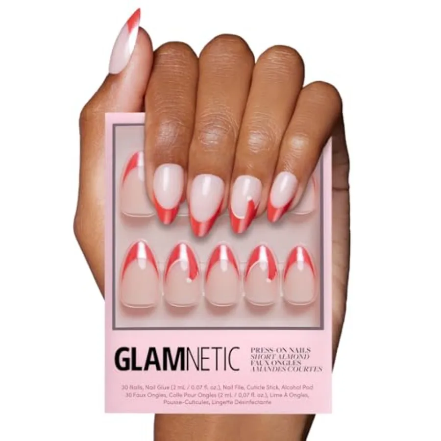 Press On Nails Mrs. Claus Short Almond Fake Nails Semi-Transparent Red French Tip Santa Hat Design, Glazed Finish, Salon Qualit
Press On Nails Mrs. Claus Short Almond Fake Nails Semi-Transparent Red French Tip Santa Hat Design, Glazed Finish, Salon Qualit