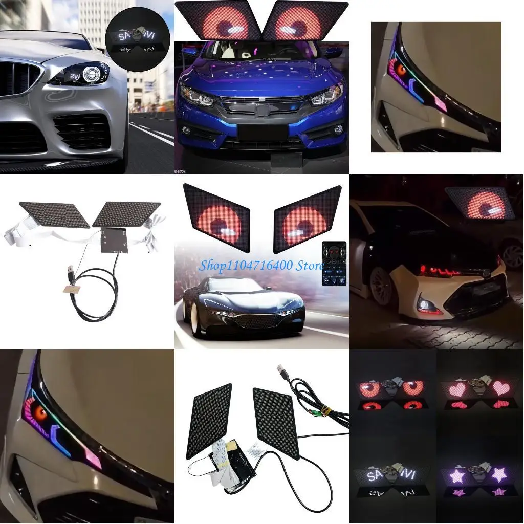 y1gd App Controlled LED Display Panel Car Eye Lights With Wireless, USB Powered, Customizable Modes Fit for DIYer Enthusiasts
y1gd App Controlled LED Display Panel Car Eye Lights With Wireless, USB Powered, Customizable Modes Fit for DIYer Enthusiasts