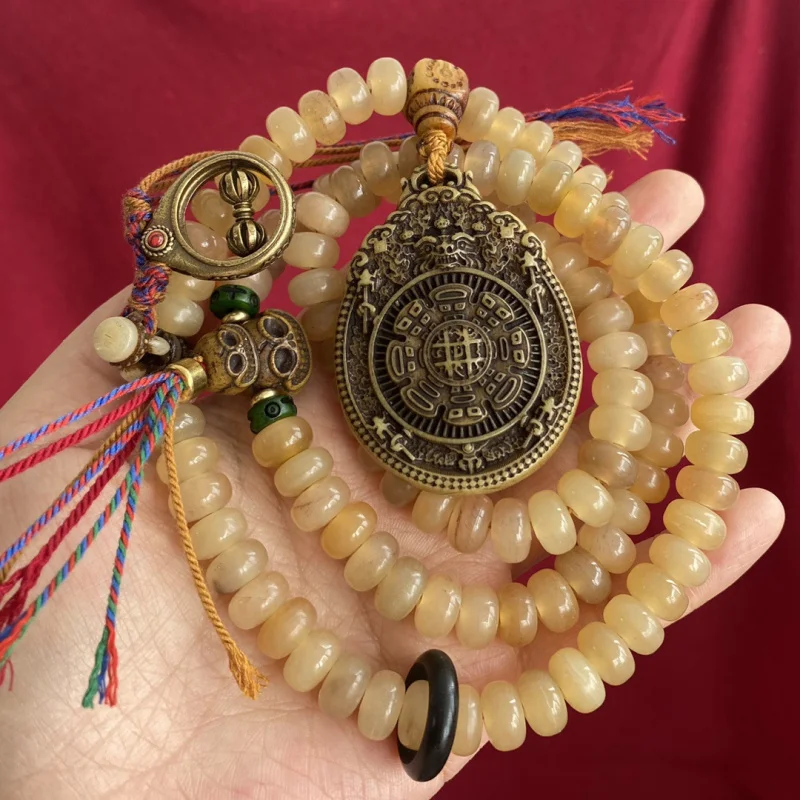 Tibetan- horn 108- accessory, ethnic-style Buddhist bead necklace pendant, nine-eight-tassel jewelr
Tibetan- horn 108- accessory, ethnic-style Buddhist bead necklace pendant, nine-eight-tassel jewelr