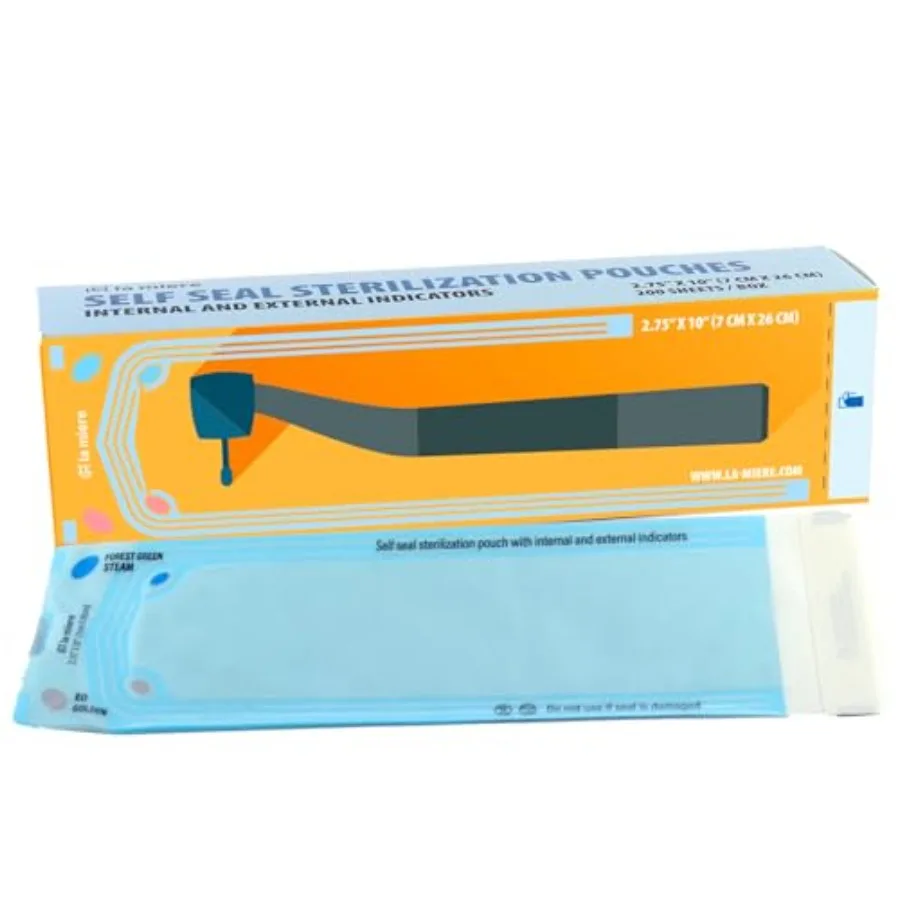 LA MIERE 200P 2.75"X10" Self Sterilization Pouches for Dental Offices, Autoclave Pouch, 2.75"X10"
LA MIERE 200P 2.75"X10" Self Sterilization Pouches for Dental Offices, Autoclave Pouch, 2.75"X10"