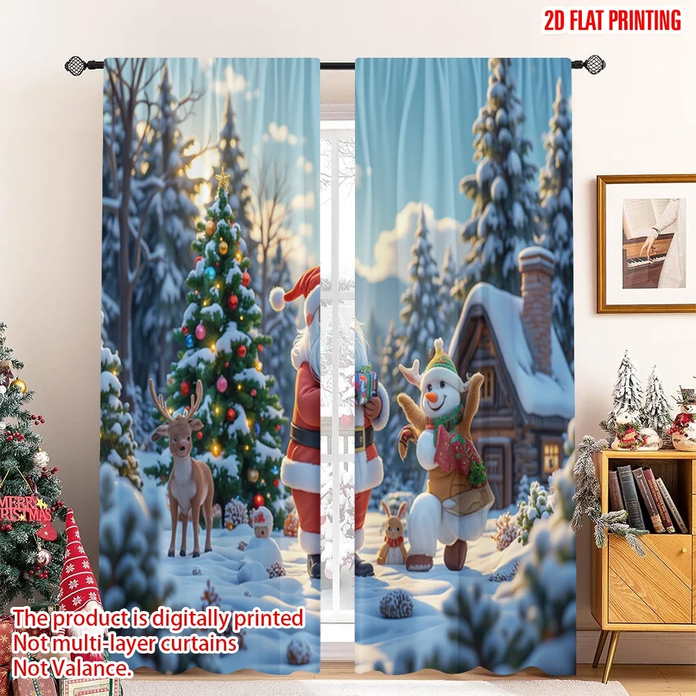 2pcs 2D flat printing Christmas Window Curtains Santa Forest Wildlife Christmas Tree Polyester Without Electricity Festive Wall
2pcs 2D flat printing Christmas Window Curtains Santa Forest Wildlife Christmas Tree Polyester Without Electricity Festive Wall