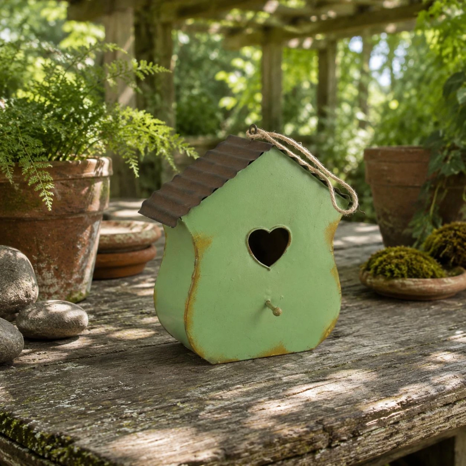 Metal Birdhouse Sturdy Construction Hanging Birdhouse Decorative Bird House Gift Idea Pet Shelter for Patio
Metal Birdhouse Sturdy Construction Hanging Birdhouse Decorative Bird House Gift Idea Pet Shelter for Patio
