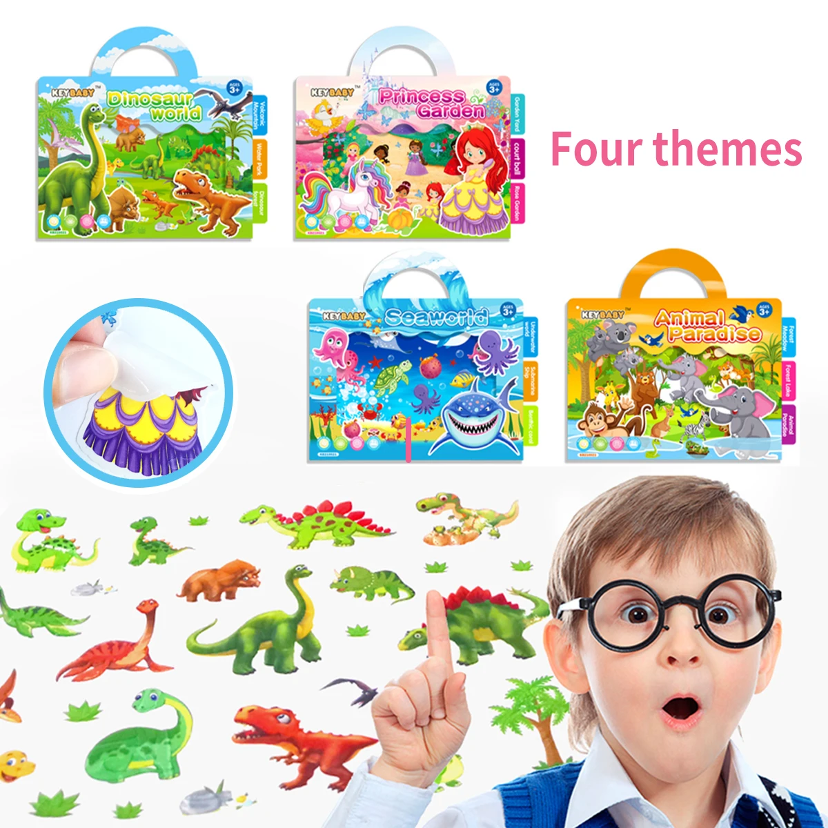 Children's Sticker Cards Portable Design Easy to Carry Reusable Stickers Cute Animal Illustrations Children's Gifts
Children's Sticker Cards Portable Design Easy to Carry Reusable Stickers Cute Animal Illustrations Children's Gifts