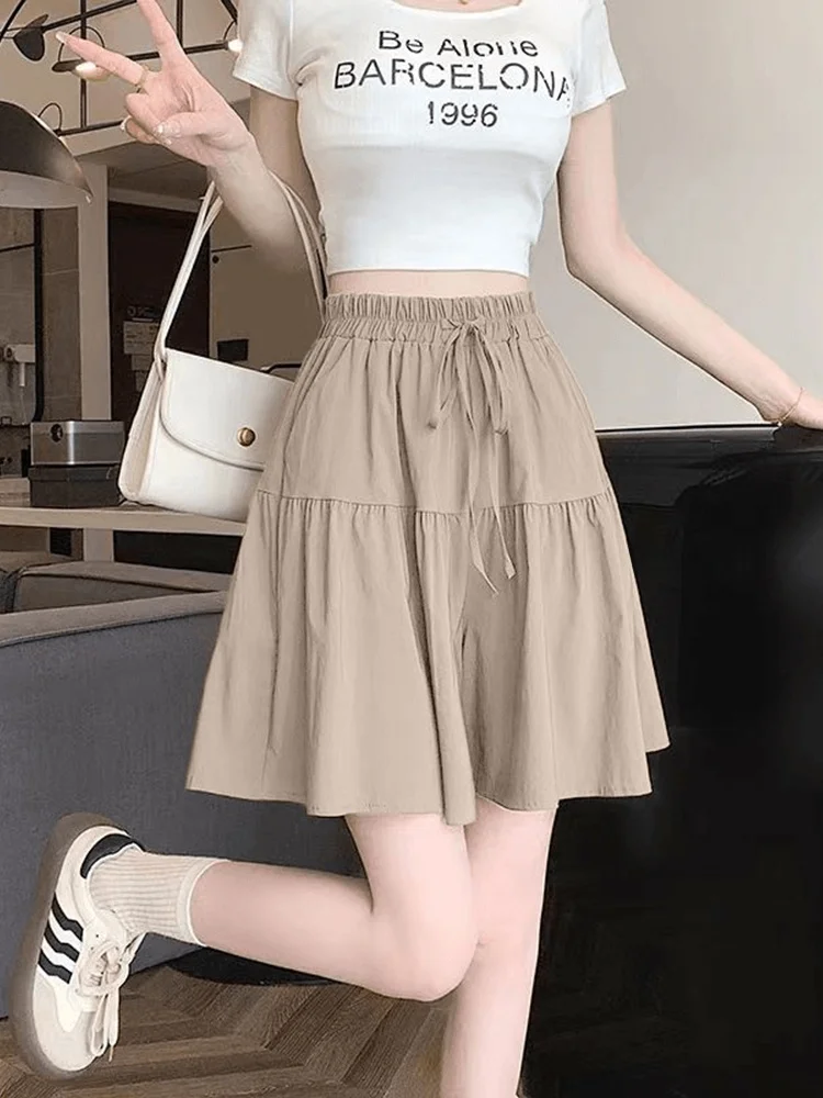 Ice Silk High Waist A-Line Thin Summer Shorts Women's Wide Leg Skirt Pants Quick Dry Short Trousers Dream Wisdom Elegant Comm...
Ice Silk High Waist A-Line Thin Summer Shorts Women's Wide Leg Skirt Pants Quick Dry Short Trousers Dream Wisdom Elegant Comm...