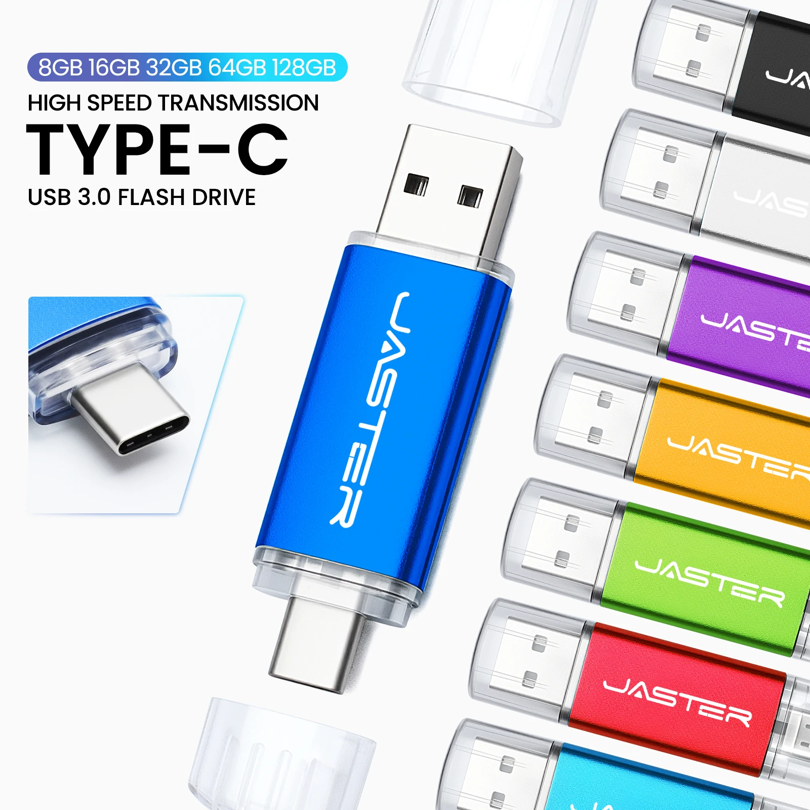 USB-C Pen Drive 128GB TYPE-C USB 3.0 Flash Drive 64GB Colorful USB3.0 Memory Stick High Speed Pendrive 32GB Blue Red Green Black
USB-C Pen Drive 128GB TYPE-C USB 3.0 Flash Drive 64GB Colorful USB3.0 Memory Stick High Speed Pendrive 32GB Blue Red Green Black