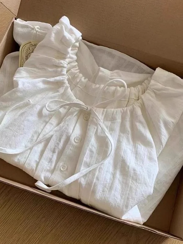 plus Size ort Sve irt Dstring Design round Ne Pleated Waist Tie Korean Sle Loose Fit Casual Summer Top
plus Size ort Sve irt Dstring Design round Ne Pleated Waist Tie Korean Sle Loose Fit Casual Summer Top