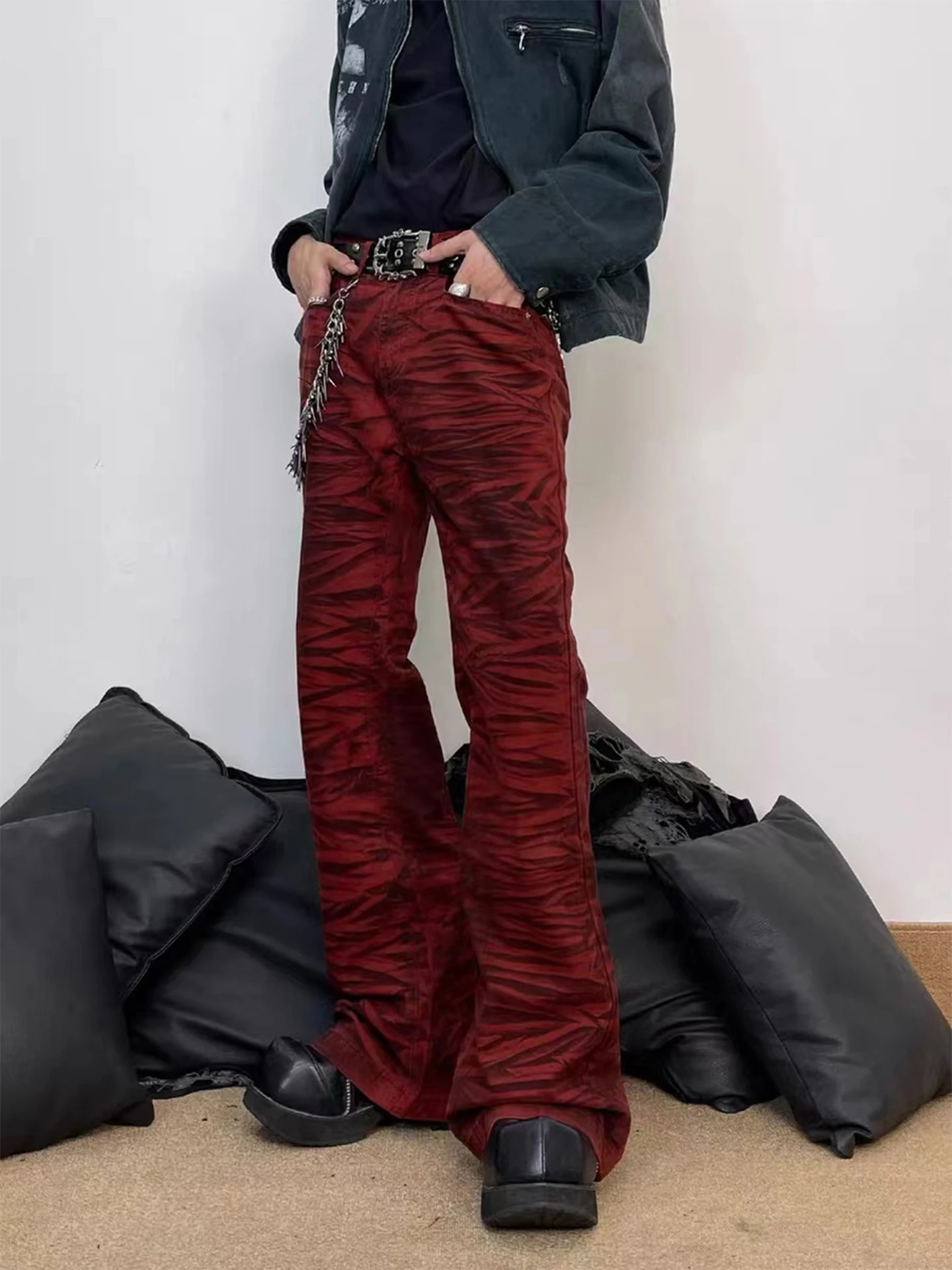 Red Tiger Spot Washed Curved Knife Jeans Men's Autumn American High Street Cool Straight Leg Pants Vintage Style Jeans
Red Tiger Spot Washed Curved Knife Jeans Men's Autumn American High Street Cool Straight Leg Pants Vintage Style Jeans