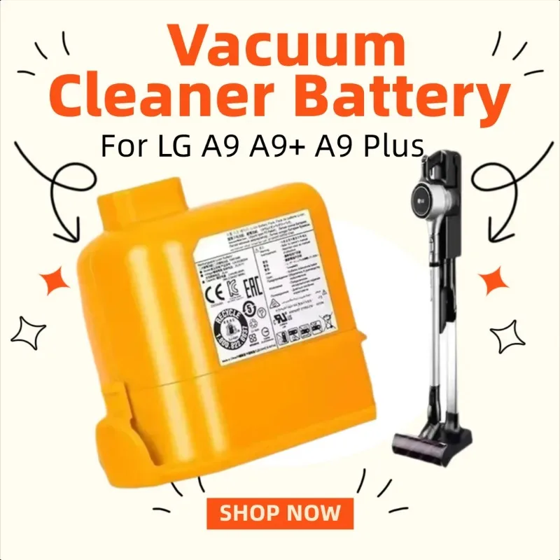 5000mAh for LG A9 A9+ A9 Plus EAC63758601 EAC63382201 EAC63382202 Vacuum Cleaner Battery
5000mAh for LG A9 A9+ A9 Plus EAC63758601 EAC63382201 EAC63382202 Vacuum Cleaner Battery