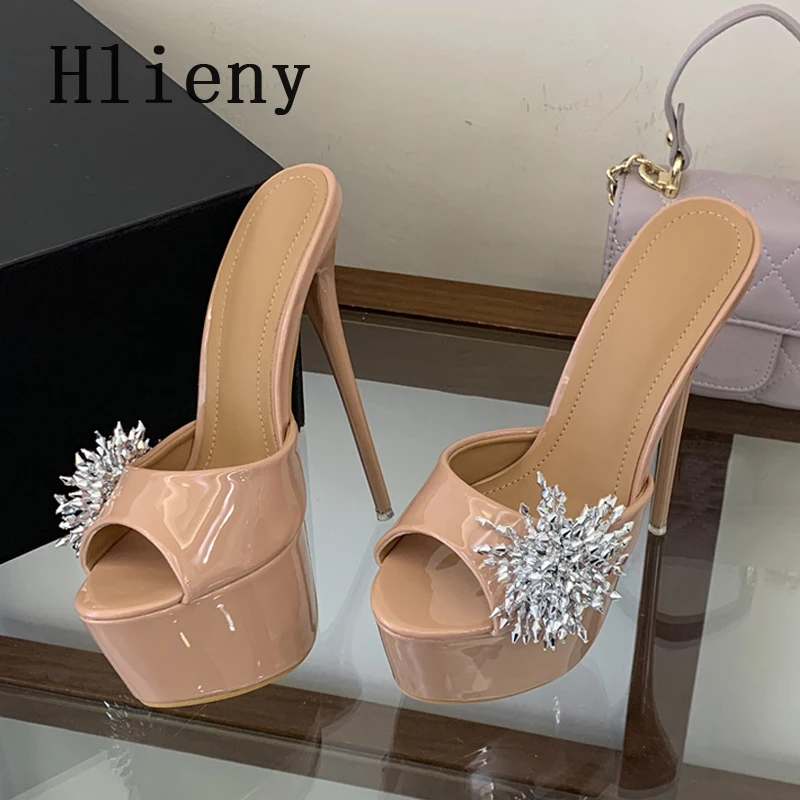 Hlieny New Summer Design Crystal Open Toe Women Slippers Fashion Platform Sandals Thin High Heels Banquet Nightclub Party Shoes
Hlieny New Summer Design Crystal Open Toe Women Slippers Fashion Platform Sandals Thin High Heels Banquet Nightclub Party Shoes