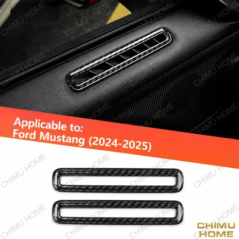 【CHIMU HOME】 Real Carbon Fiber Air Vent Trim Frame for Ford Mustang 2024 S650 AC Outlet Decorative Sticker Cover
【CHIMU HOME】 Real Carbon Fiber Air Vent Trim Frame for Ford Mustang 2024 S650 AC Outlet Decorative Sticker Cover