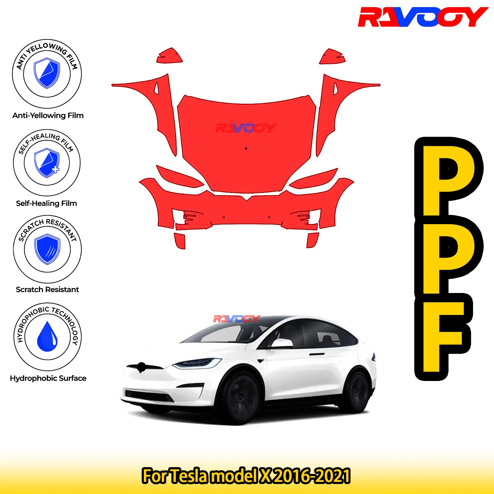 For Tesla model X 2016-2021 Glossy Matte Black Precut front PPF Kit Paint Protection Film
For Tesla model X 2016-2021 Glossy Matte Black Precut front PPF Kit Paint Protection Film