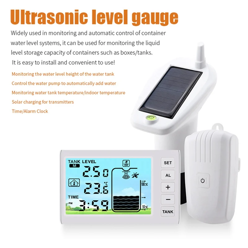 Ultrasonic Level Sensor Water Tank Liquid Depth Level Meter Sensor Liquid Level Sensor With Temperature Display LED 1 Set
Ultrasonic Level Sensor Water Tank Liquid Depth Level Meter Sensor Liquid Level Sensor With Temperature Display LED 1 Set