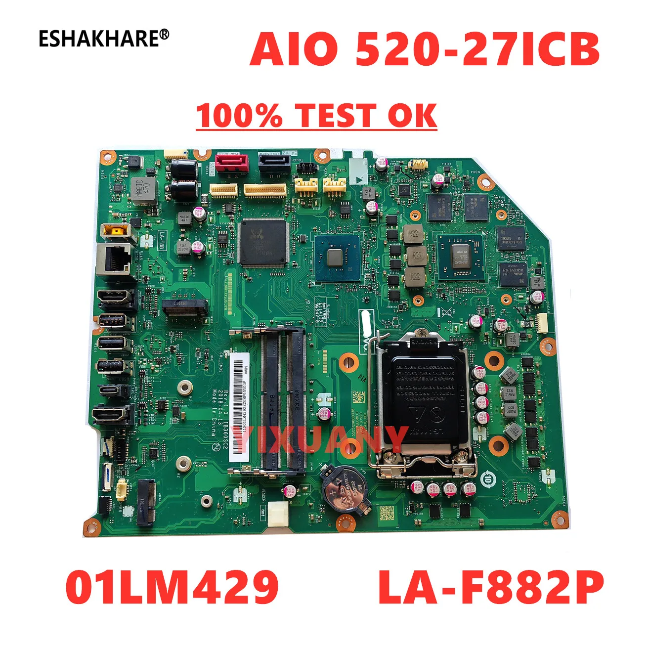 01LM429 For lenovo Ideacentre AIO 520-27ICB All-in-One Motherboard with RX550M V4G IB360SC2 LA-F882P Motherboard 100% Tested
01LM429 For lenovo Ideacentre AIO 520-27ICB All-in-One Motherboard with RX550M V4G IB360SC2 LA-F882P Motherboard 100% Tested
