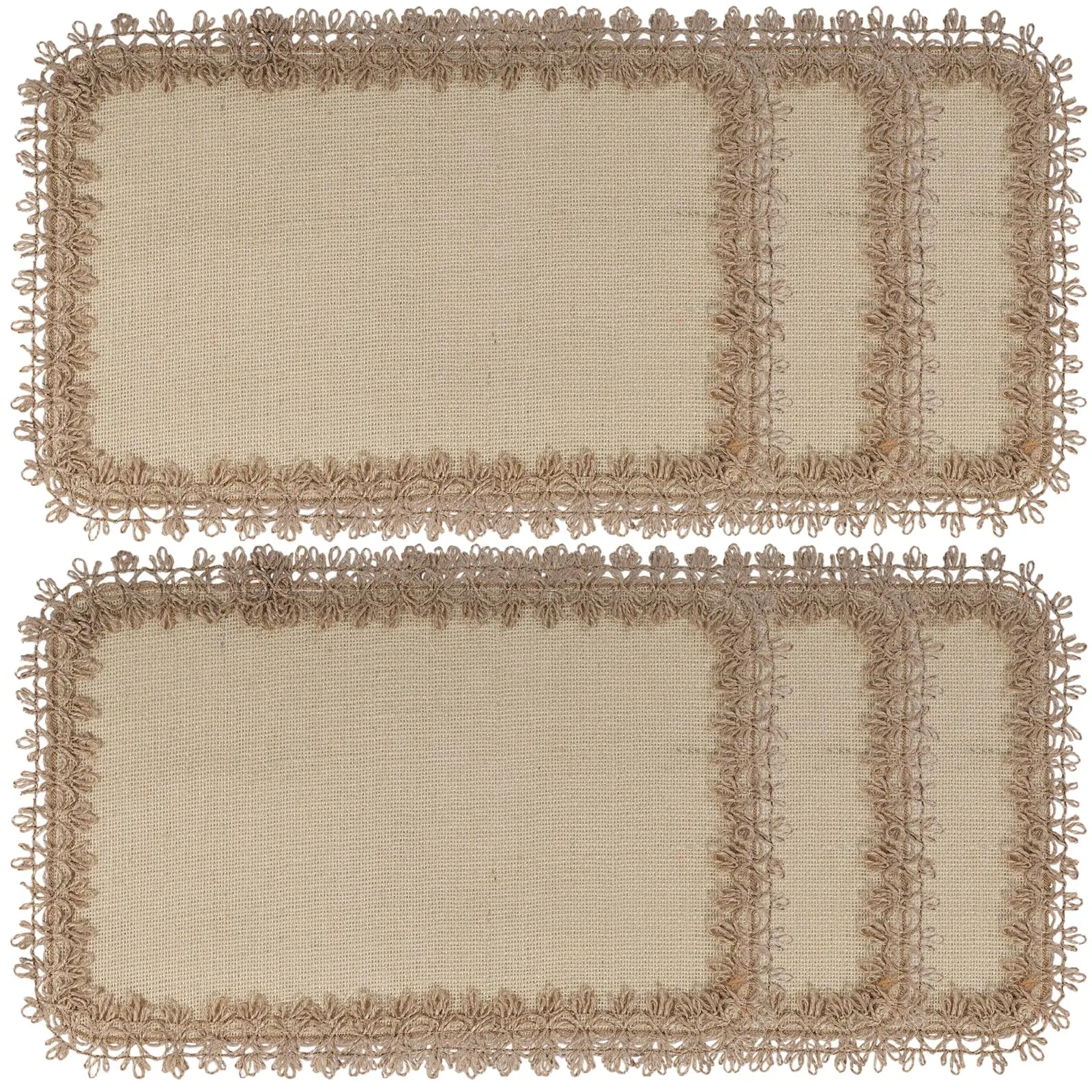 Square Burlap Placemats Set of 6 Wipeable Heat Resistant Jute Rustic Table Placemat for Kitchen Dining Table for Home Farmhouse
Square Burlap Placemats Set of 6 Wipeable Heat Resistant Jute Rustic Table Placemat for Kitchen Dining Table for Home Farmhouse