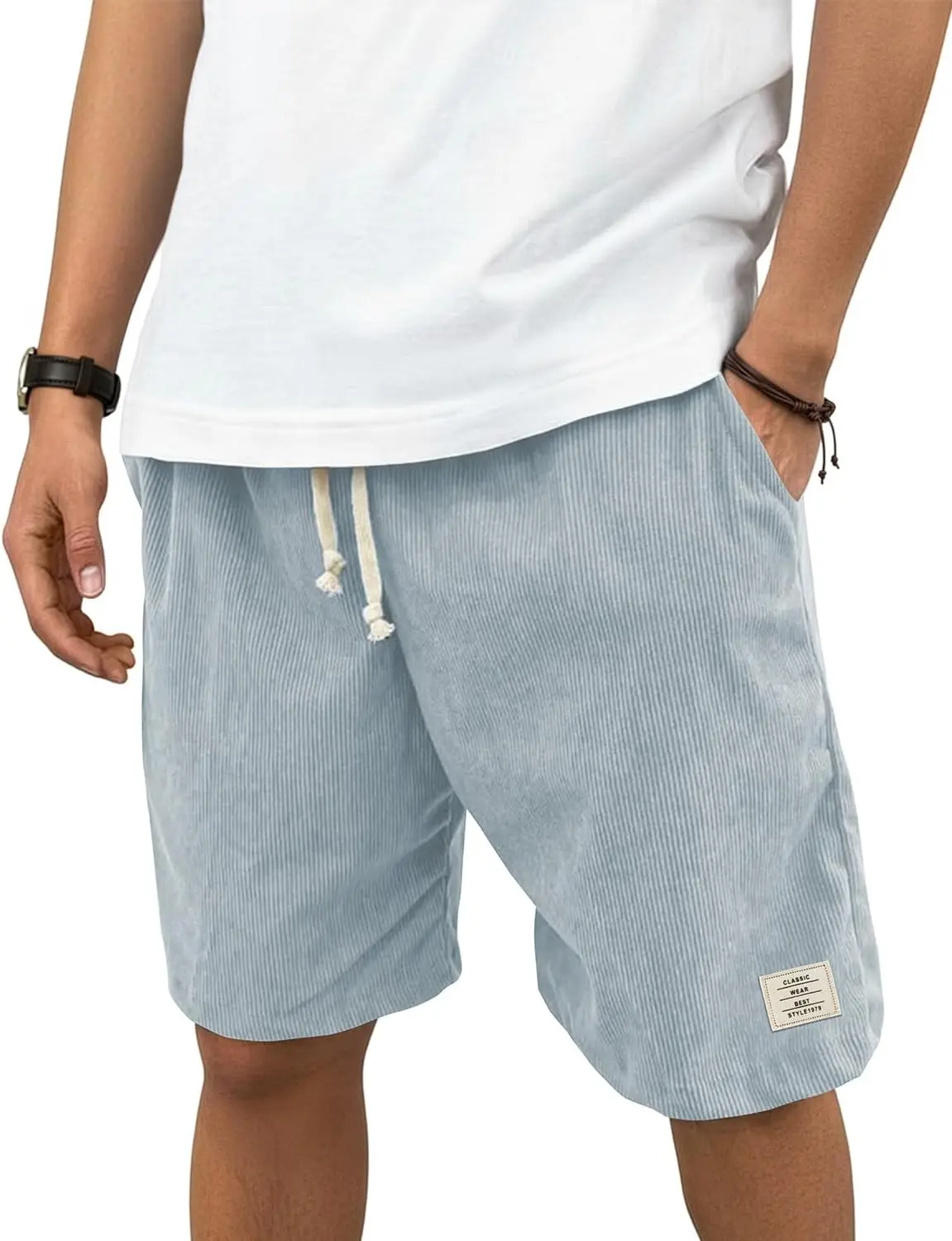 Mens Corduroy Shorts Elastic Waist Drawstring Casual Summer Beach Lounge Short
Mens Corduroy Shorts Elastic Waist Drawstring Casual Summer Beach Lounge Short