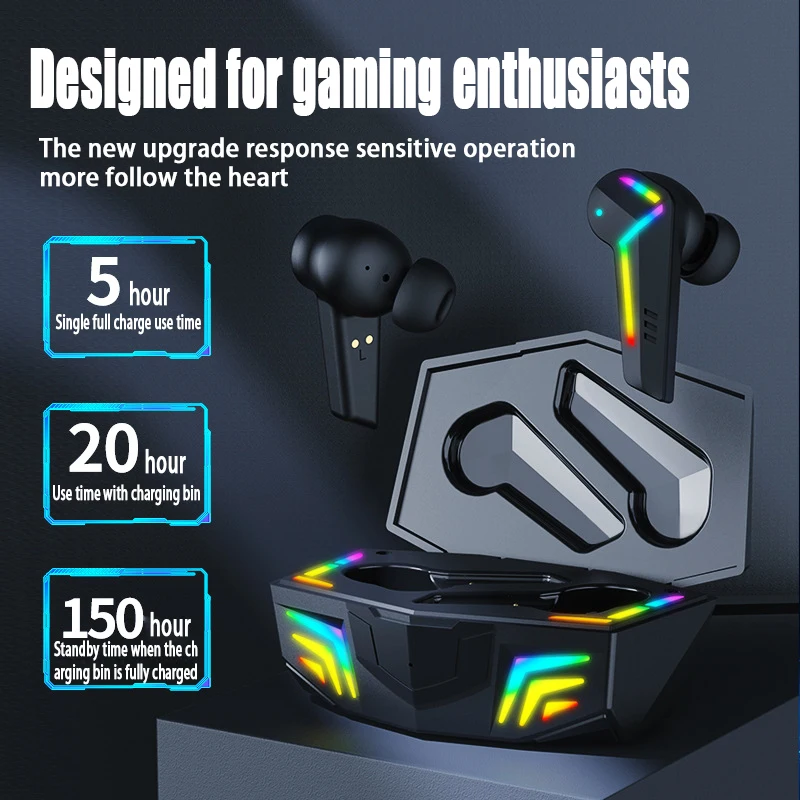 G001 Game Bluetooth Headphones KINGSTAR Low Delay Esports Game Headphones RGB Light Illuminated TWS Game Headphones
G001 Game Bluetooth Headphones KINGSTAR Low Delay Esports Game Headphones RGB Light Illuminated TWS Game Headphones
