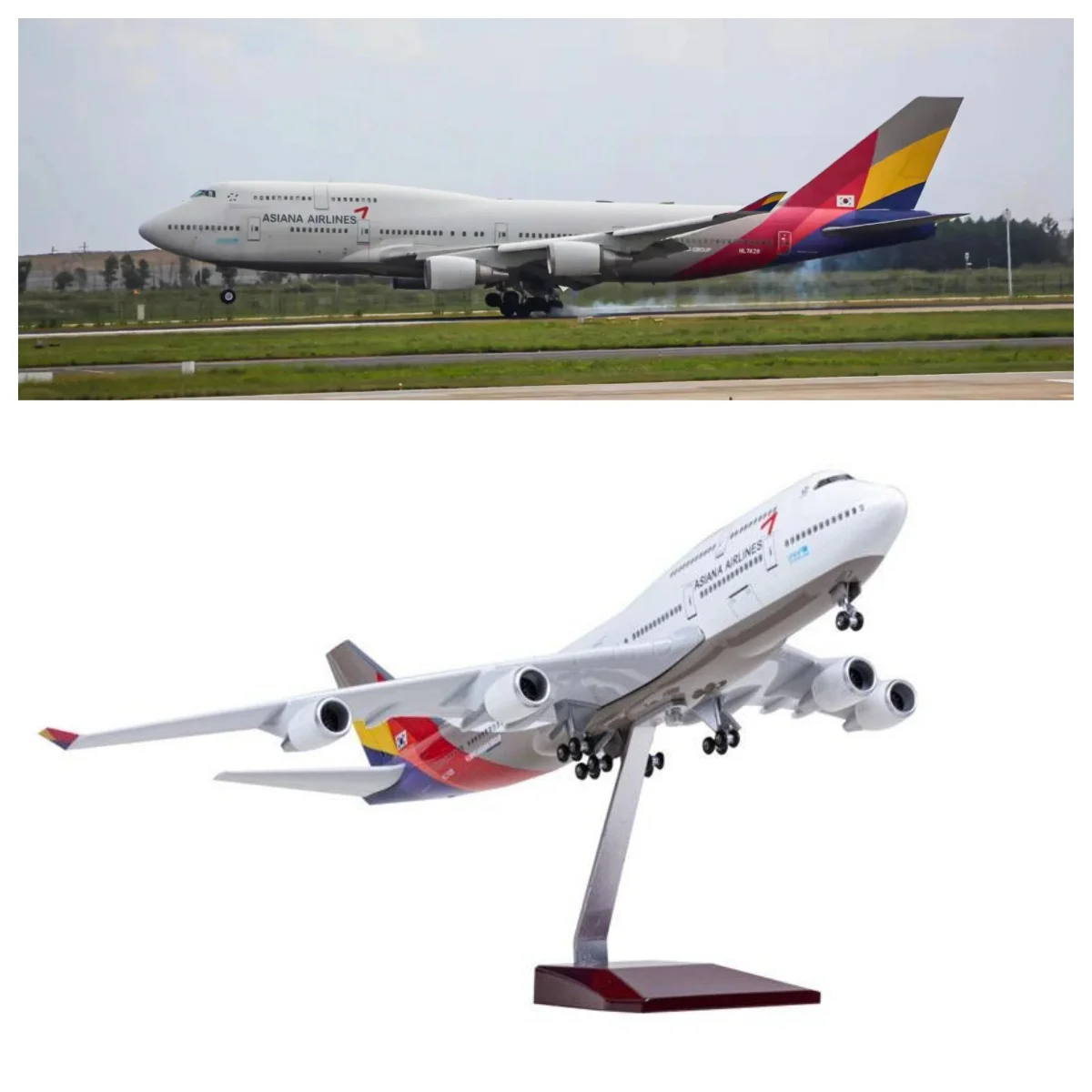 1:157 Scale for Asiana Airlines B747 Passenger Model Airplane 47cm Resin Collection Plane With Led Lights And Wheel base
1:157 Scale for Asiana Airlines B747 Passenger Model Airplane 47cm Resin Collection Plane With Led Lights And Wheel base