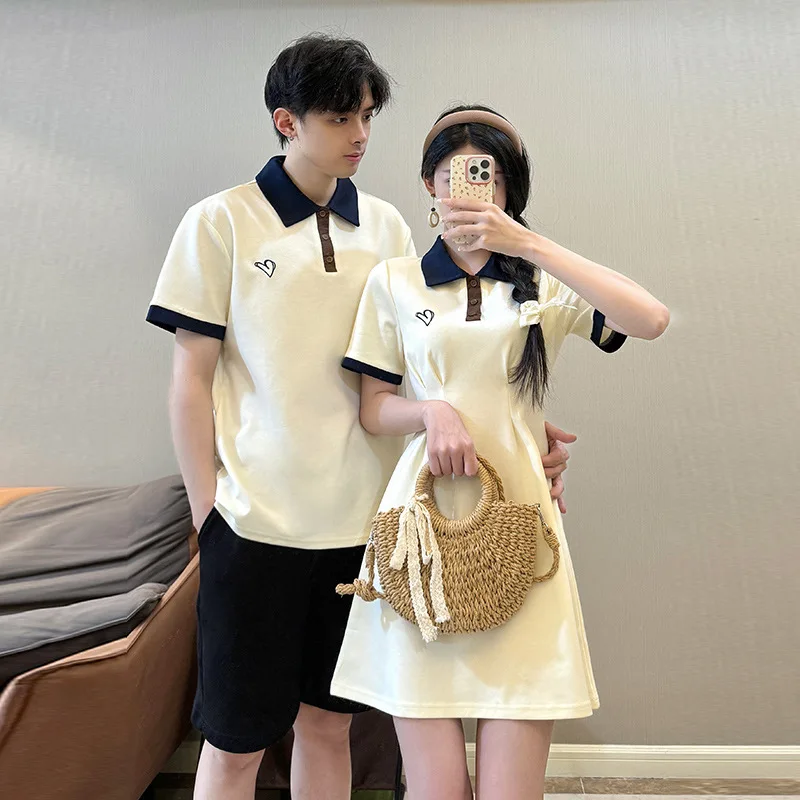 2026 Summer New Product: One Dress, One Skirt, New Couple's Dress, Polo Collar, Contrast Dress, Short Sleeve Short Dresses
2026 Summer New Product: One Dress, One Skirt, New Couple's Dress, Polo Collar, Contrast Dress, Short Sleeve Short Dresses