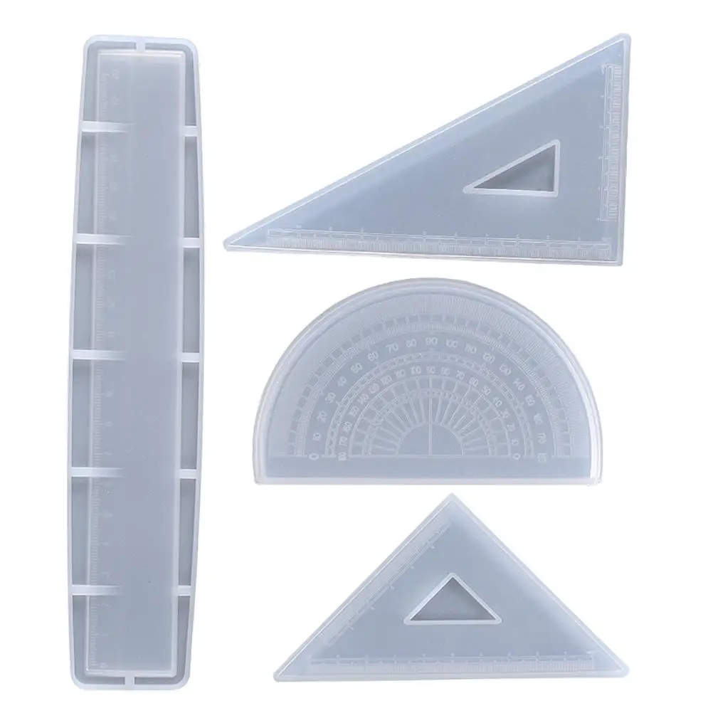 4Pcs Silicone Ruler Mold Triangle Resin Crafts Small White Waterproof Oilproof for Epoxy Making Educational Toys
4Pcs Silicone Ruler Mold Triangle Resin Crafts Small White Waterproof Oilproof for Epoxy Making Educational Toys