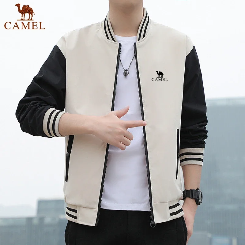 Embroidered CAMEL Men's Thin Coat Spring Autumn New Trend Top Casual Zipper Jacket Baseball Suit Color Patchwork Clothes
Embroidered CAMEL Men's Thin Coat Spring Autumn New Trend Top Casual Zipper Jacket Baseball Suit Color Patchwork Clothes