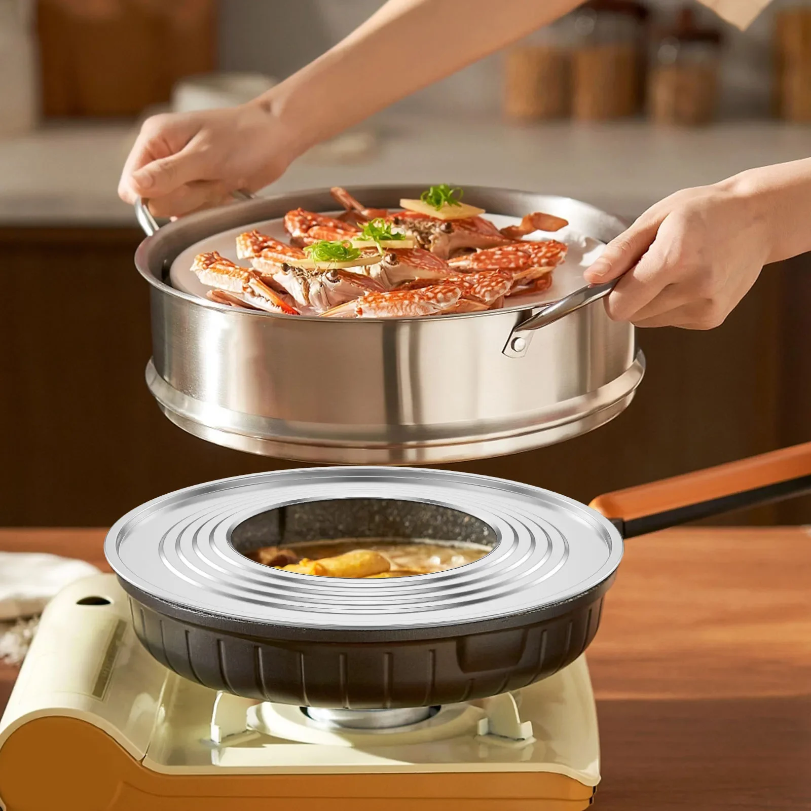 2 шт., кольцо-адаптер для пароварки, держатель для пароварки из нержавеющей стали, кухонные аксессуары, адаптер для пароварки, коврики для выпечки, приготовления хлеба
2 шт., кольцо-адаптер для пароварки, держатель для пароварки из нержавеющей стали, кухонные аксессуары, адаптер для пароварки, коврики для выпечки, приготовления хлеба