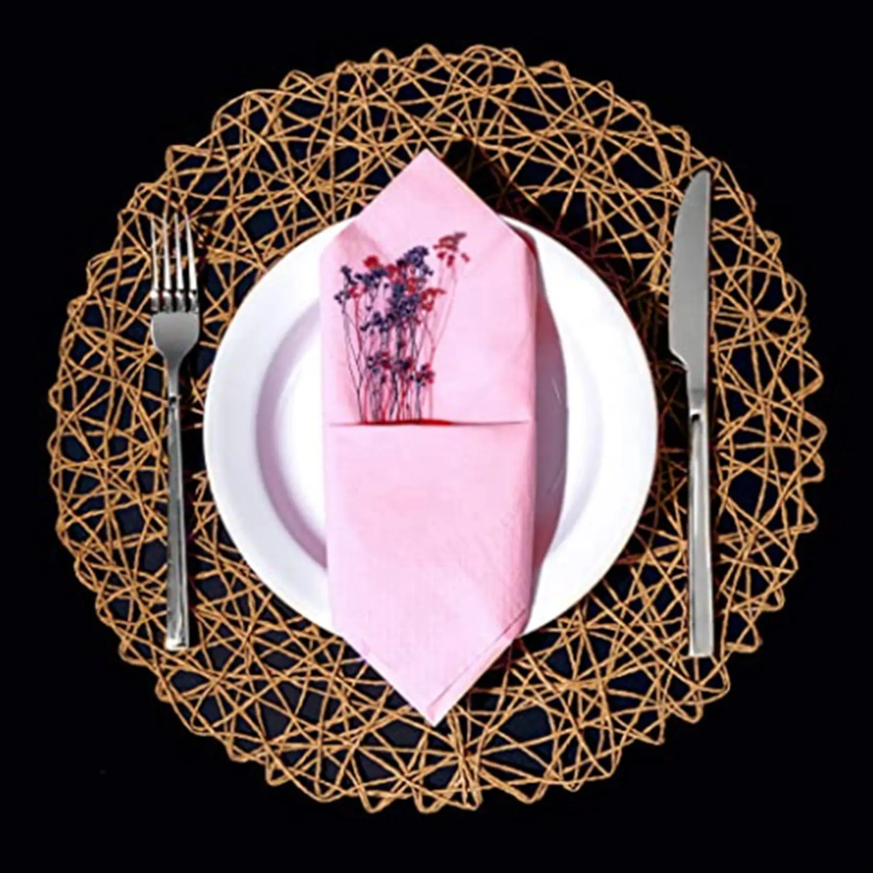 AA05 Round Paper Woven Placemats,Decorative Rope Mesh Place Mats For Dining, Party And Wedding 36PCS
AA05 Round Paper Woven Placemats,Decorative Rope Mesh Place Mats For Dining, Party And Wedding 36PCS