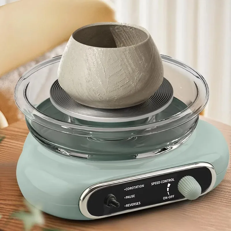 Electric pottery turbine with engraving kit Ceramic clay tools Rotary rotating plate Mini pottery turntable
Electric pottery turbine with engraving kit Ceramic clay tools Rotary rotating plate Mini pottery turntable