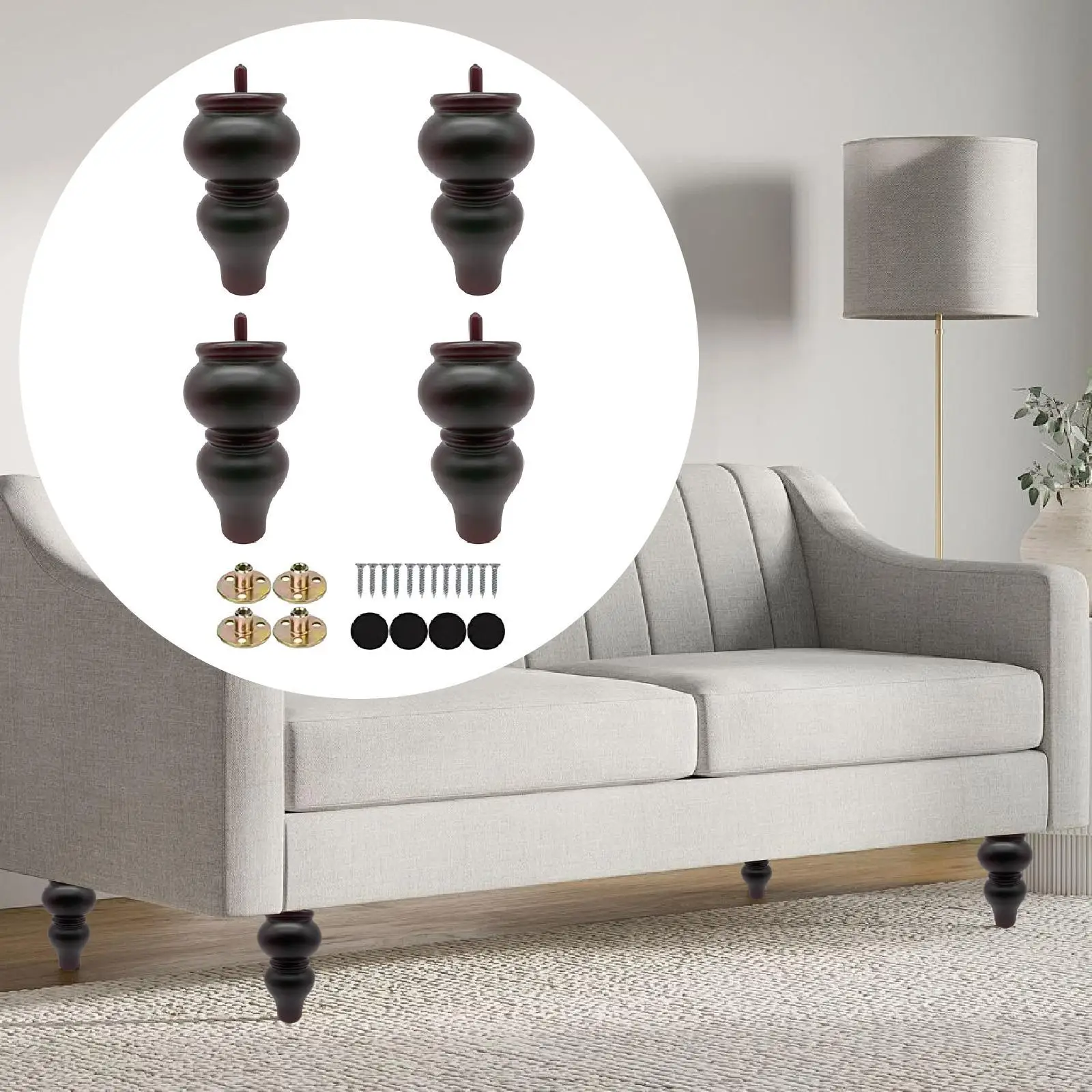 Sofa Legs Wooden Support Vintage Design Bed Riser with Gold Decoration Furniture Hardware for Dresser Cabinet Coffee Table
Sofa Legs Wooden Support Vintage Design Bed Riser with Gold Decoration Furniture Hardware for Dresser Cabinet Coffee Table