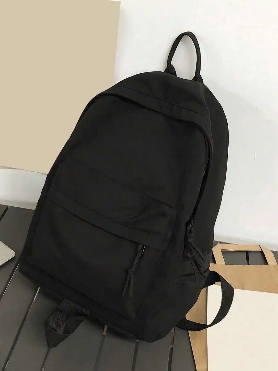 Plain Black Water Resistant Backpack For Men Large Capacity School College Travel
Plain Black Water Resistant Backpack For Men Large Capacity School College Travel