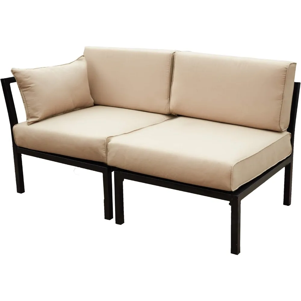 2 Piece Outdoor Patio Furniture Loveseat Couch with Corner Sofa and Non-armrest Chair.
2 Piece Outdoor Patio Furniture Loveseat Couch with Corner Sofa and Non-armrest Chair.