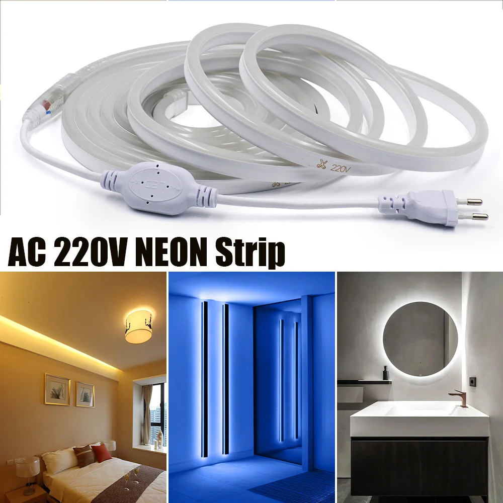 220V Neon Strip Waterproof Home Garden Decor White/Blue/Pink/Yellow/Green/Red Flexible Ribbon Tape Silicon Tube Light Lamp
220V Neon Strip Waterproof Home Garden Decor White/Blue/Pink/Yellow/Green/Red Flexible Ribbon Tape Silicon Tube Light Lamp