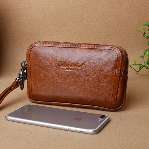 Genuine Top Layer Cowhide Leather Men's Handbag with Belt Waist Bag 6 Inch Mobile Phone Bag Zipper Leather Mobile Phone Pouch
Genuine Top Layer Cowhide Leather Men's Handbag with Belt Waist Bag 6 Inch Mobile Phone Bag Zipper Leather Mobile Phone Pouch