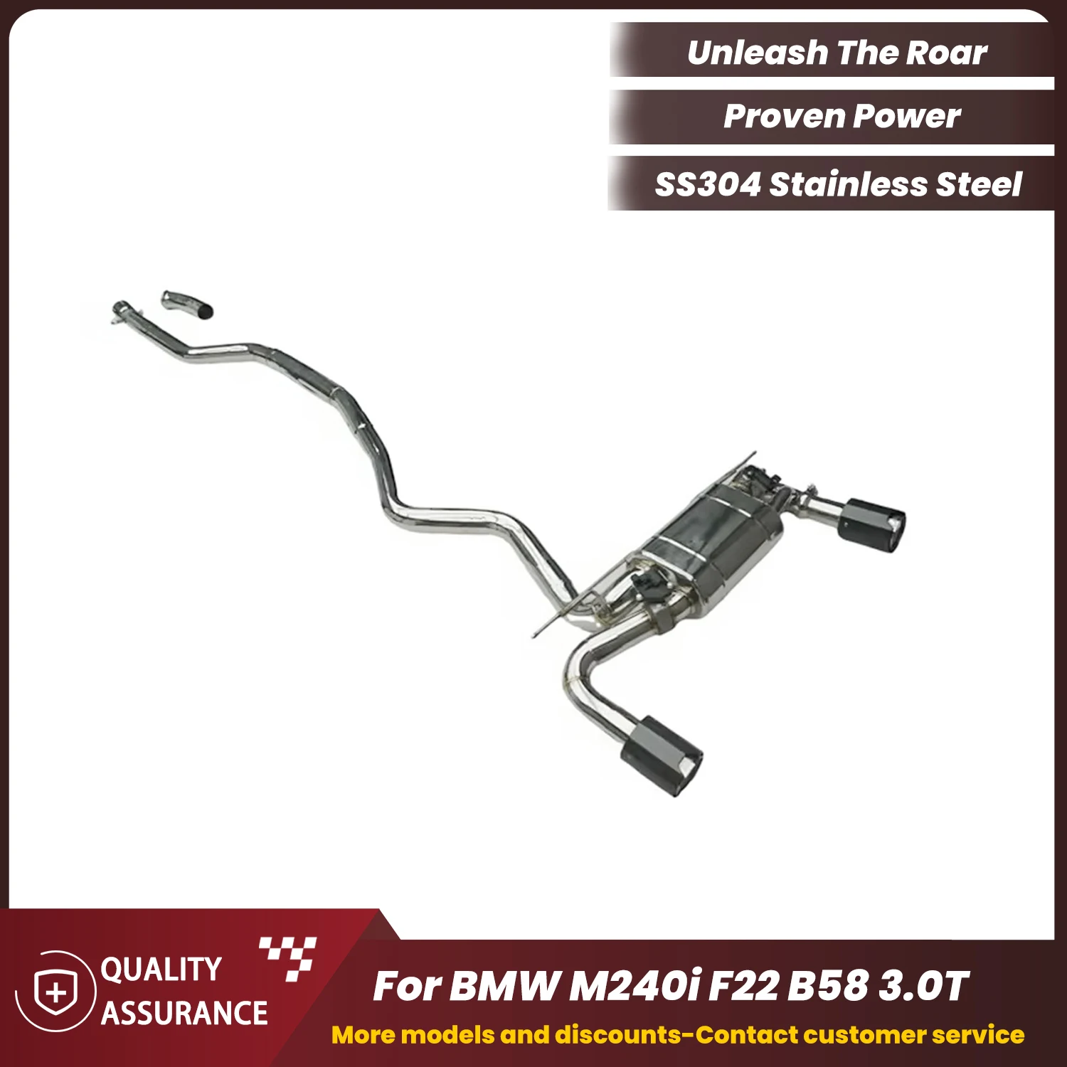 Performance Supercar Sound ECCF SUS304 Catback Exhaust for BMW M240i F22 B58 3.0T
Performance Supercar Sound ECCF SUS304 Catback Exhaust for BMW M240i F22 B58 3.0T