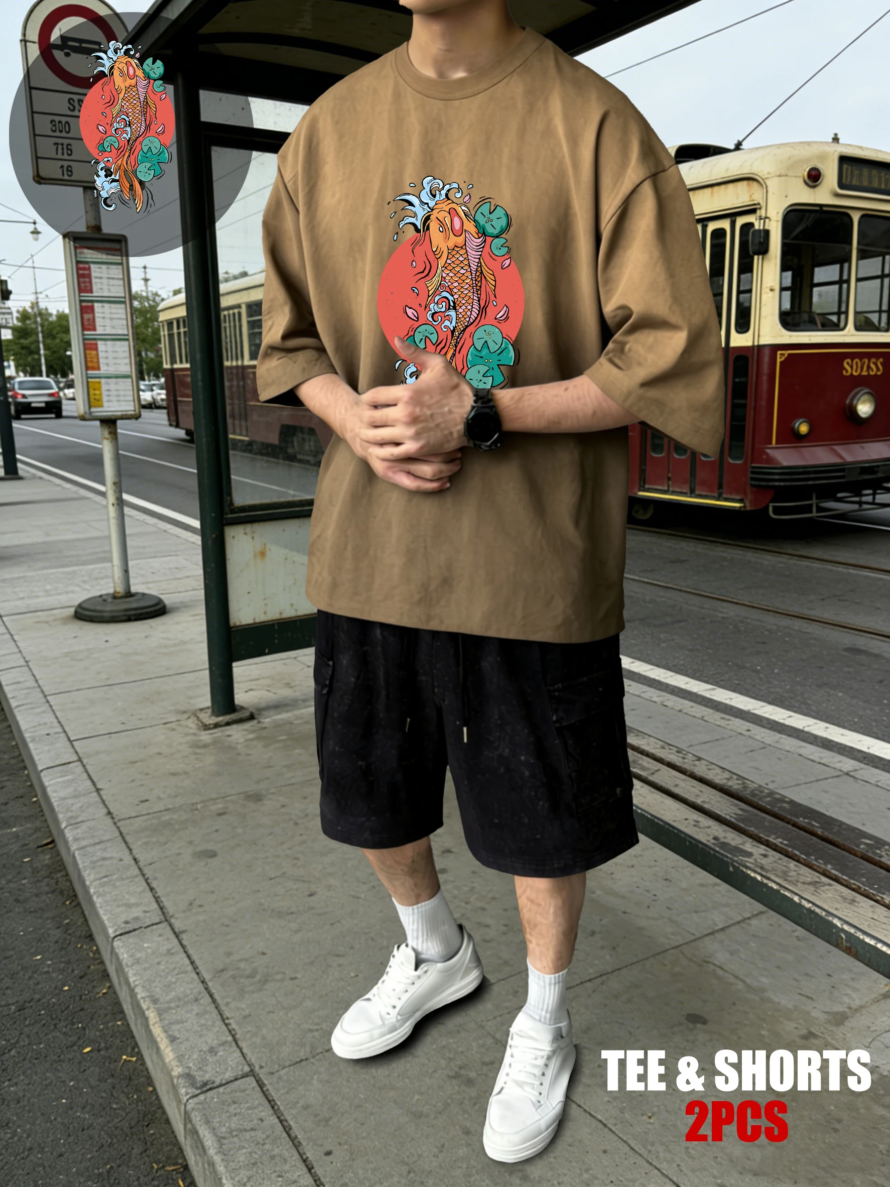 Ретро-футболки с принтом Koi в стиле Харадзюку, Япония, Токио, мужские свободные хлопковые мягкие футболки, модный комплект с коротким рукавом, унисекс, универсальный, новый, уличный стиль
Ретро-футболки с принтом Koi в стиле Харадзюку, Япония, Токио, мужские свободные хлопковые мягкие футболки, модный комплект с коротким рукавом, унисекс, универсальный, новый, уличный стиль