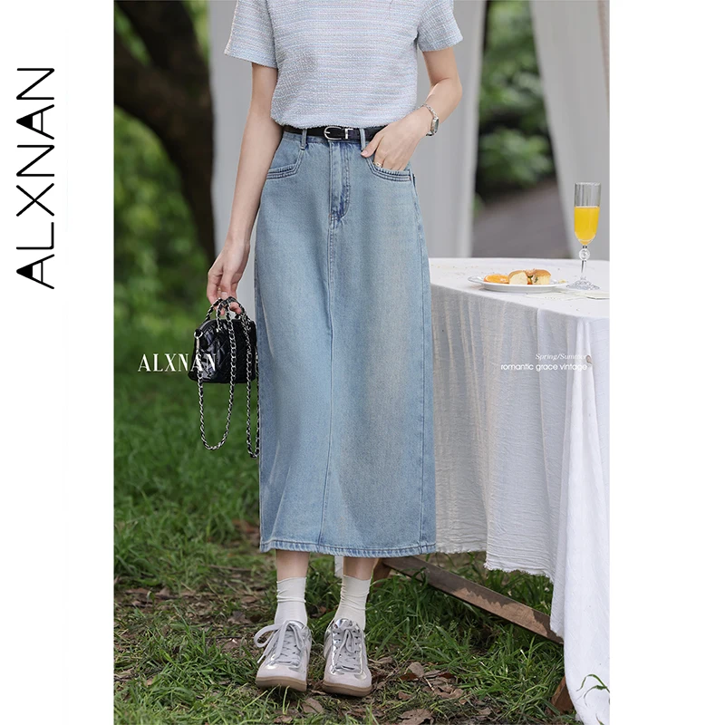 Женская винтажная синяя юбка ALXNAN, лето 2026, длинная элегантная джинсовая юбка с высокой талией, повседневная прямая юбка миди, женская одежда L553112
Женская винтажная синяя юбка ALXNAN, лето 2026, длинная элегантная джинсовая юбка с высокой талией, повседневная прямая юбка миди, женская одежда L553112