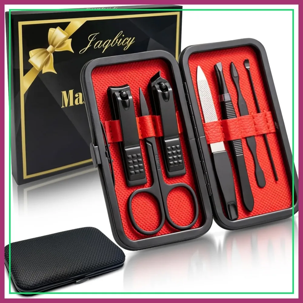 7-in-1 Manicure Set, Nail Clippers & Grooming Kit with Travel Case, Stainless Steel Personal Care Tools for Men Women
7-in-1 Manicure Set, Nail Clippers & Grooming Kit with Travel Case, Stainless Steel Personal Care Tools for Men Women