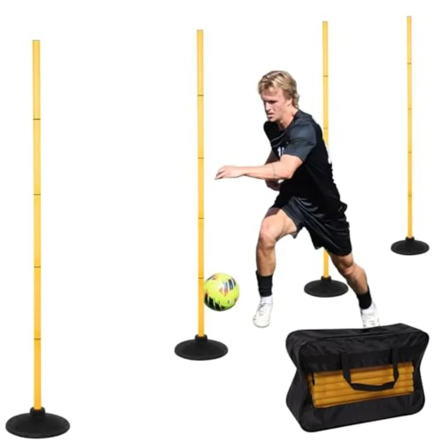 6 Feet Agility Poles for Soccer Basketball Football Equestrian Pet Training //8/ Detachable Soccer Poles w/Rubber Bases Pole Be
6 Feet Agility Poles for Soccer Basketball Football Equestrian Pet Training //8/ Detachable Soccer Poles w/Rubber Bases Pole Be