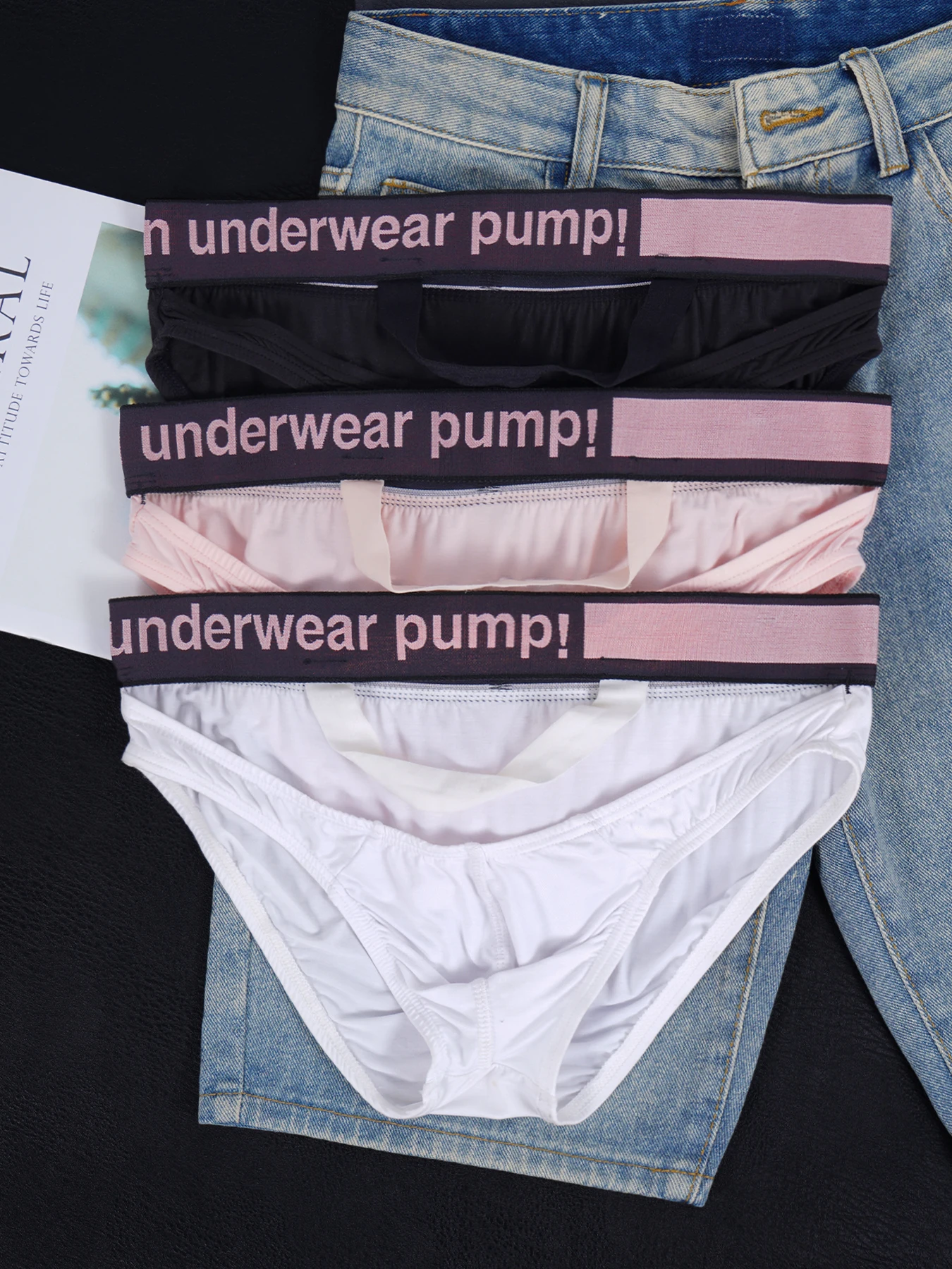 3 PCS Men's Modal Barely-There Briefs 3D U Convex Pouch Contrast Letter Print Waistband Breathable Sexy Trendy Underwear
3 PCS Men's Modal Barely-There Briefs 3D U Convex Pouch Contrast Letter Print Waistband Breathable Sexy Trendy Underwear