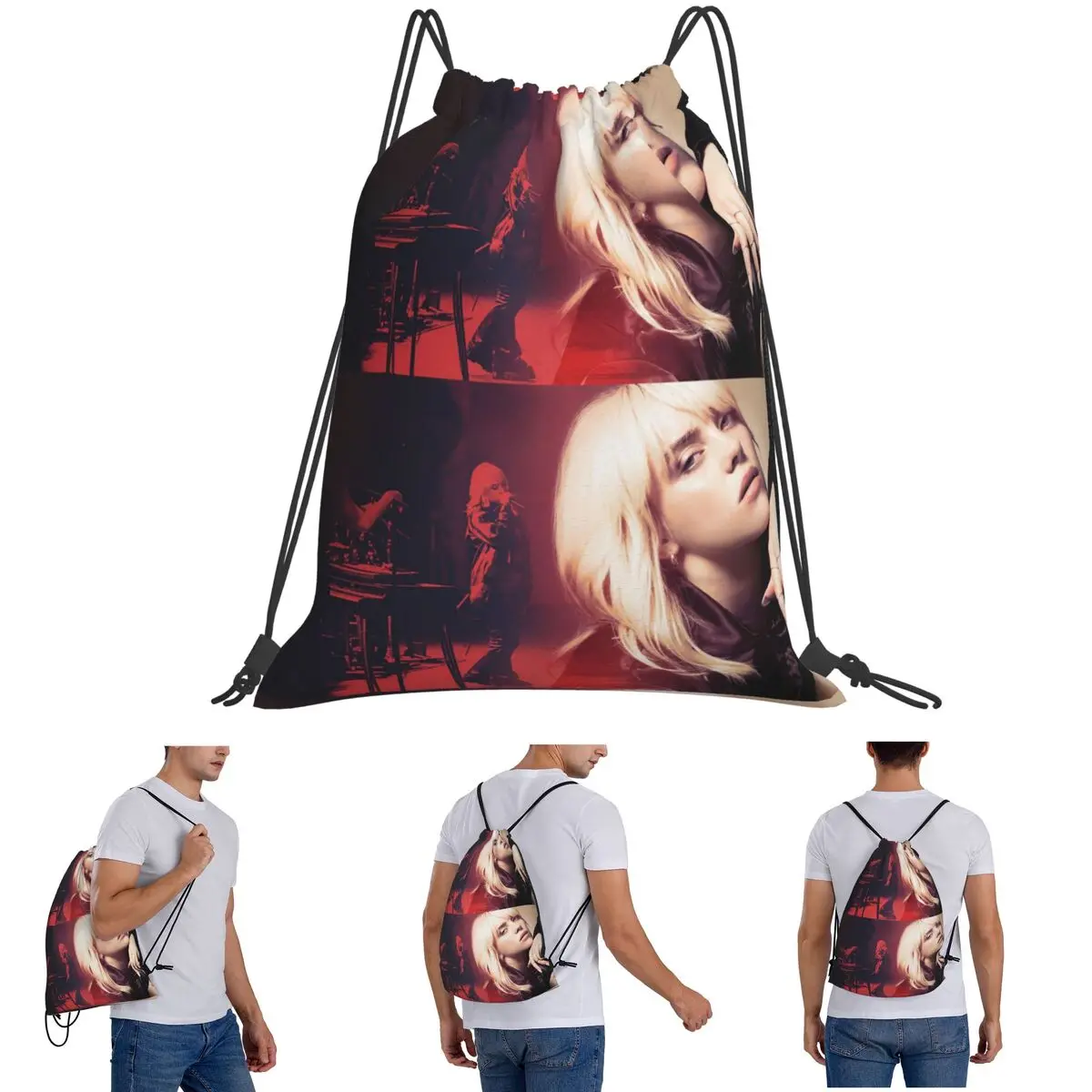 Billie Eilish Backpacks Multi-function Drawstring Bags Storage Bag Book Bags for Travel Students
Billie Eilish Backpacks Multi-function Drawstring Bags Storage Bag Book Bags for Travel Students