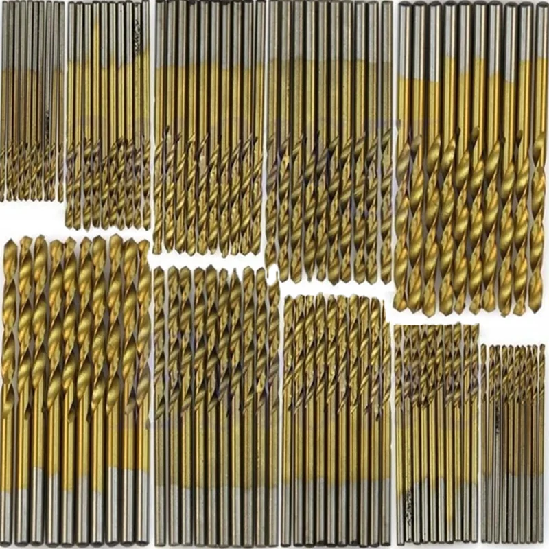 Hot Selling 100Pcs Titanium Coated Drill Bits HSS High Speed Steel Drill Bits Set Tool High Quality Power Tools 1/1.5/2/2.5/3mm
Hot Selling 100Pcs Titanium Coated Drill Bits HSS High Speed Steel Drill Bits Set Tool High Quality Power Tools 1/1.5/2/2.5/3mm