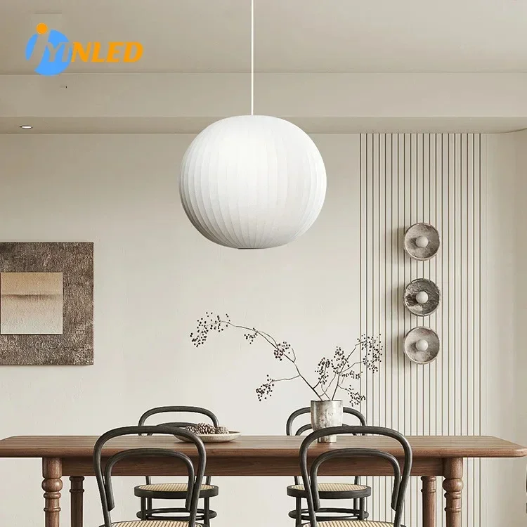 Home Decor Ceiling Pendant Lamp Nordic Round Ball Silk Led Chandelier Living Dining Room Bedroom Hanging Light Lustre Fixture
Home Decor Ceiling Pendant Lamp Nordic Round Ball Silk Led Chandelier Living Dining Room Bedroom Hanging Light Lustre Fixture