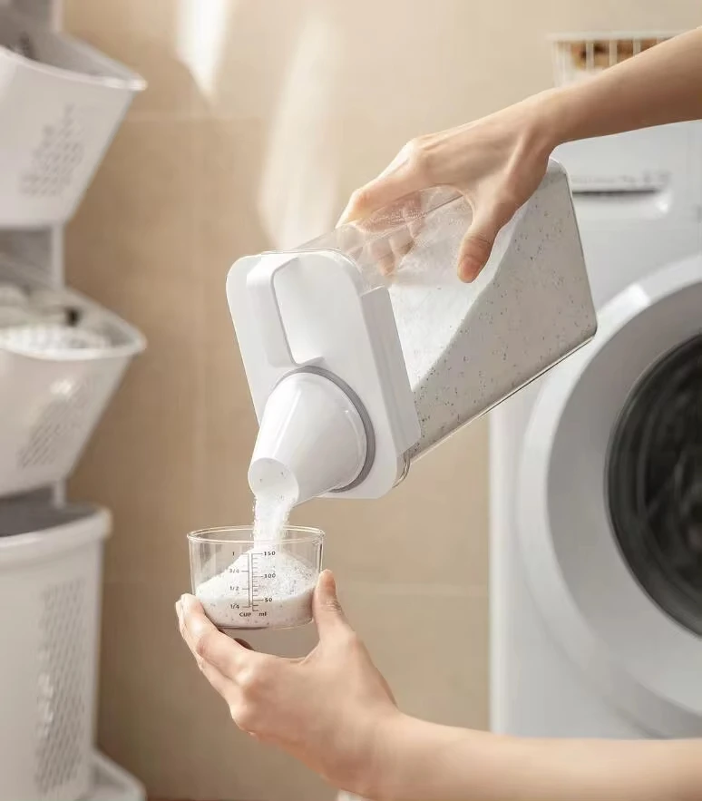 Airtight Laundry Detergent Dispenser Powder Storage Box Clear Washing Powder Liquid Container with Lids Jar
Airtight Laundry Detergent Dispenser Powder Storage Box Clear Washing Powder Liquid Container with Lids Jar