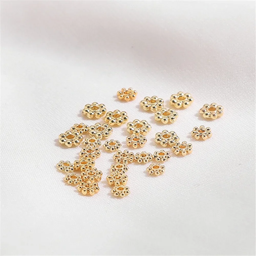 14K Gold Snowflake Flower Bead Holder Pearl Spacer DIY Handmade Bracelet Necklace Flower Cap Spacer Material
14K Gold Snowflake Flower Bead Holder Pearl Spacer DIY Handmade Bracelet Necklace Flower Cap Spacer Material