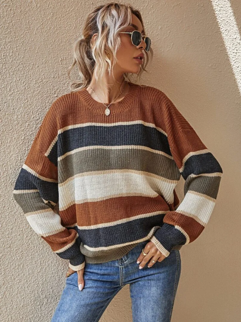 Metropolitan Sweater Relaxed Oversized Striped Pullover Super Comfortable Chunky Sweater Autumn Winter Snuggly Jumper
Metropolitan Sweater Relaxed Oversized Striped Pullover Super Comfortable Chunky Sweater Autumn Winter Snuggly Jumper