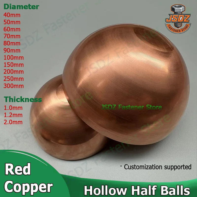1-10pcs Red Copper Hollow Hemisphere OD 40-300mm Semisphere Decoration Sealing Plug Half Balls Pipe Cap Heat Dissipation
1-10pcs Red Copper Hollow Hemisphere OD 40-300mm Semisphere Decoration Sealing Plug Half Balls Pipe Cap Heat Dissipation