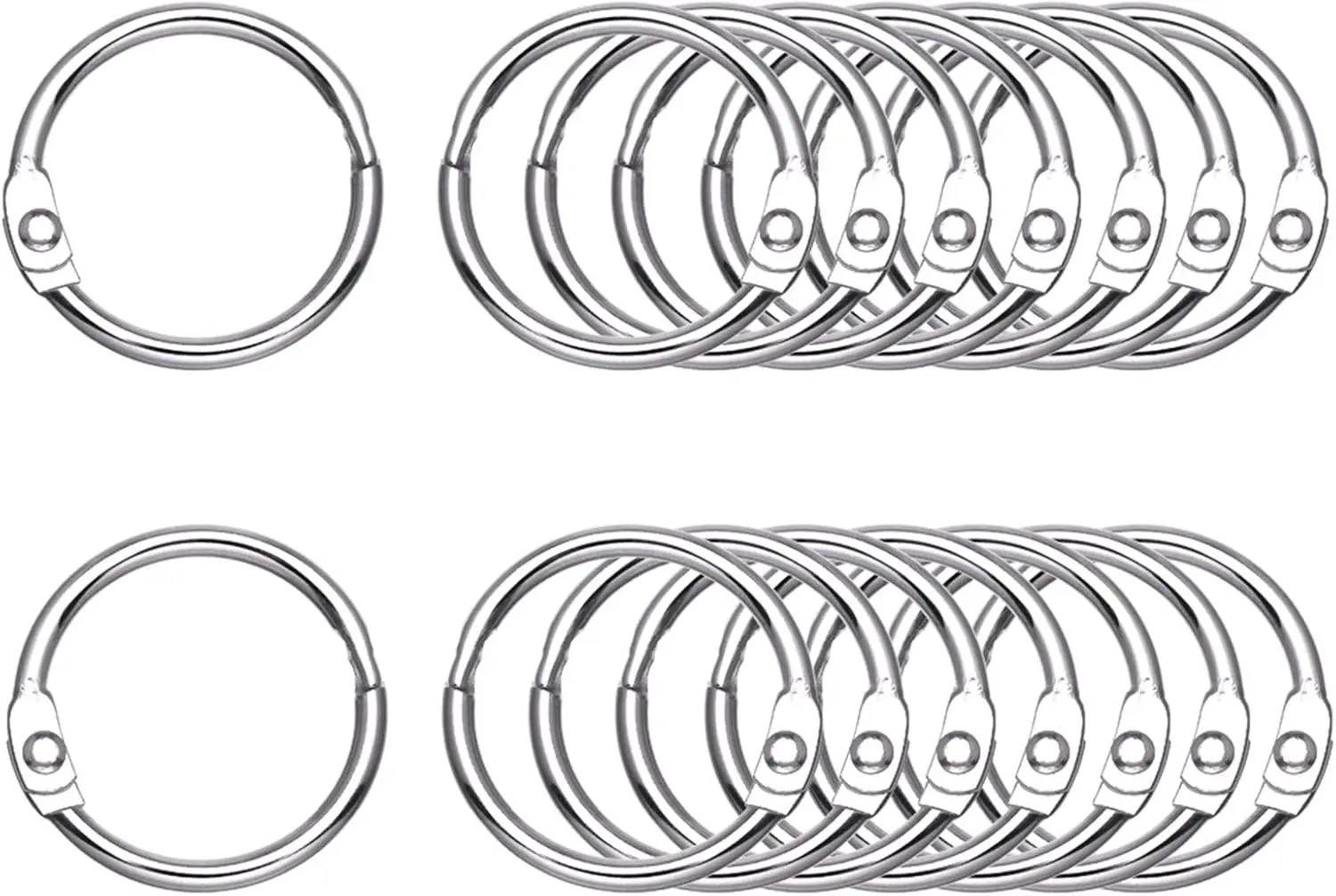 100 Pack 1 Inch Binder Rings, Silver Metal Loose Leaf Rings for Index Cards, Flashcards, Notebooks, Photos, Scrapbooks, Office Supplies
100 Pack 1 Inch Binder Rings, Silver Metal Loose Leaf Rings for Index Cards, Flashcards, Notebooks, Photos, Scrapbooks, Office Supplies