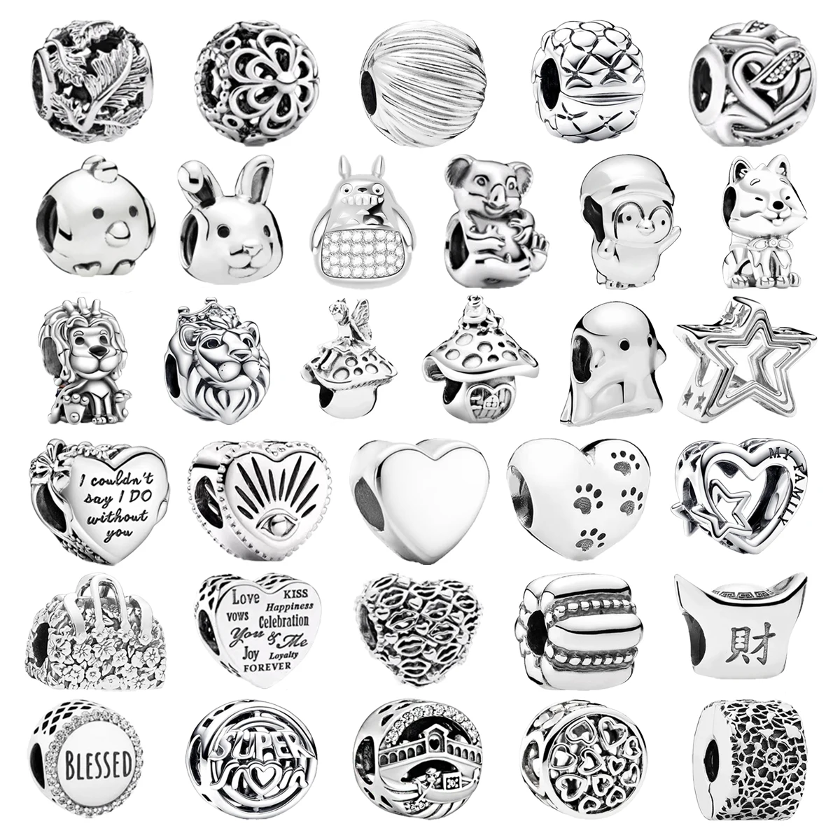 Fashion Simple Charm Beads Clip Fit Original 925 Sterling Silver Bracelet DIY Jewelry Gift Radiant Star Mushroom House Stroller
Fashion Simple Charm Beads Clip Fit Original 925 Sterling Silver Bracelet DIY Jewelry Gift Radiant Star Mushroom House Stroller