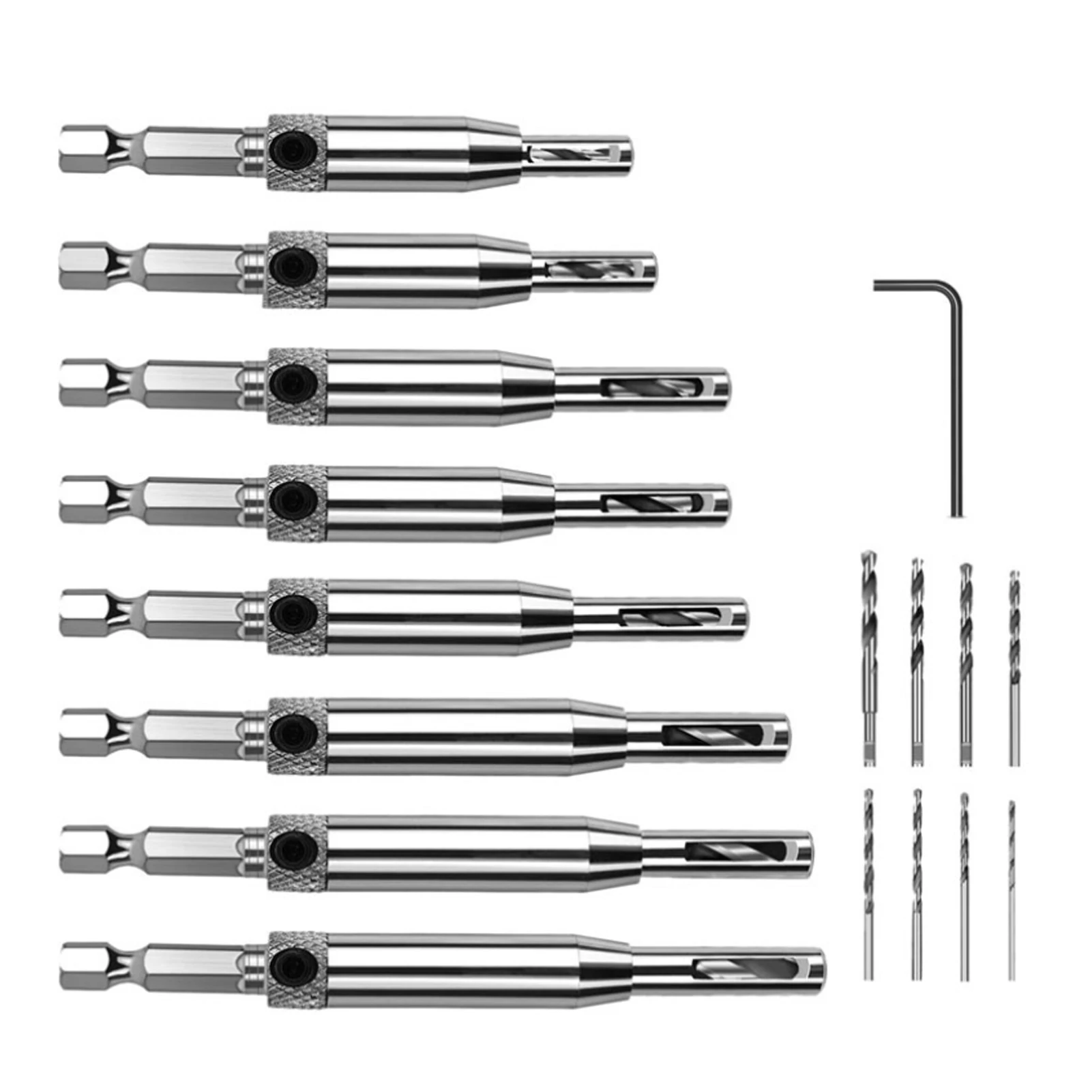 Набор самоцентрирующихся сверл, 16 шт., с 1 шестигранным ключом для деревообработки, оконных дверных петель, сменные сверла, сверла
Набор самоцентрирующихся сверл, 16 шт., с 1 шестигранным ключом для деревообработки, оконных дверных петель, сменные сверла, сверла